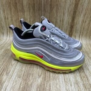 Nike Air Max 97 RFT Youth‎ 5.5Y Women's 7 Metallic Silver Red Orbit Volt Shoes